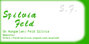 szilvia feld business card